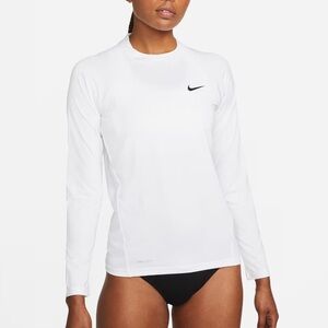 Nike White Swim Shirt Medium